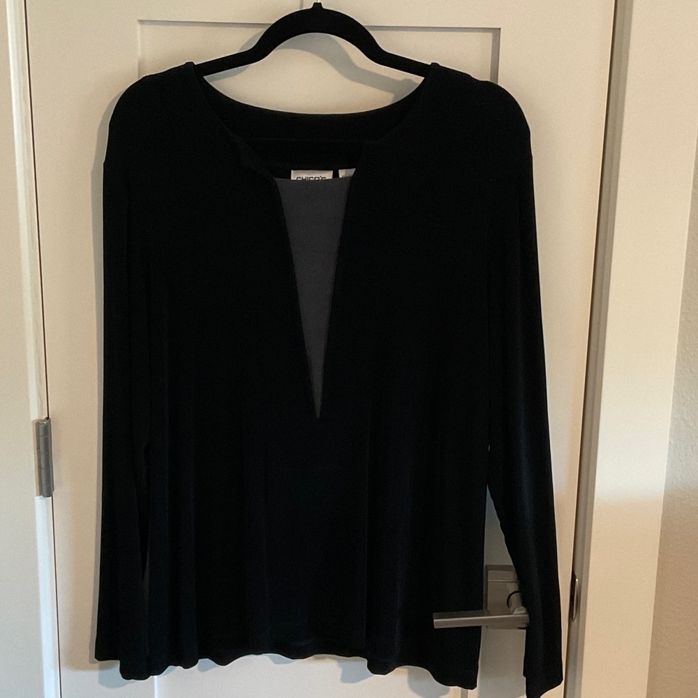 Elegant Black Long Sleeve Top